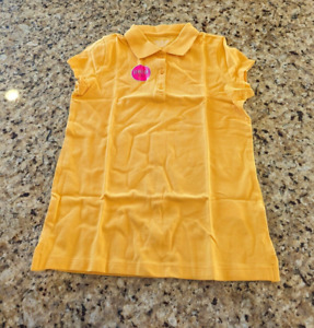Children's Place s Uniform Pique Polo Short Sleeve Shirt Yellow Pencil L 10/12