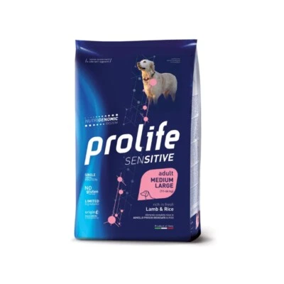 Prolife sensitive adult agnello e riso medium large 10kg - Immagine 1 di 2