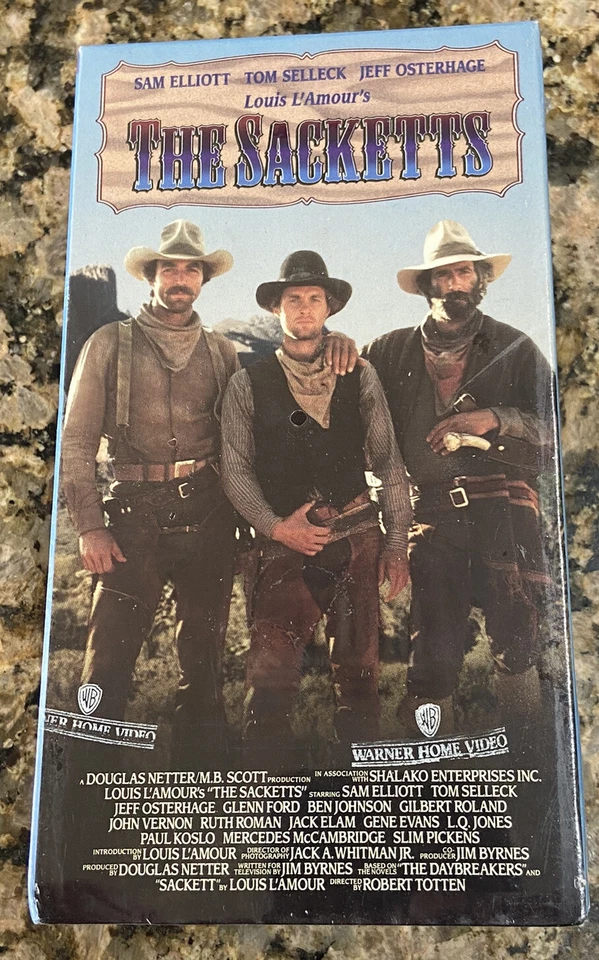 Vintage The Sacketts Tom Selleck Sam Elliot Factory Sealed Rare VHS Watermarks Foto 1 de 4