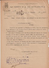 RSI documento Bologna 1945
