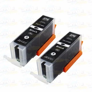 2PK pgi-270xl Black Ink For Canon MG5720 MG5721 MG5722 MG6820 MG6822 TS6020 8020 - Picture 1 of 1