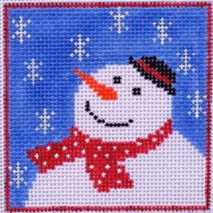 Snowman Hand Painted Needlepoint Canvas - Picture 1 of 1