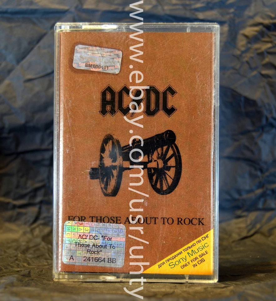 AC/DC FOR THOSE ABOUT TO ROCK..  RARE UKR ORIGINAL TAPE CASSETTE hard rock - Image 1 of 3