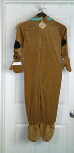 Kids Scooby-Doo Costume Hooded Plush Jumpsuit w/Tail Halloween Cosplay Unisex sm - Picture 1 of 3
