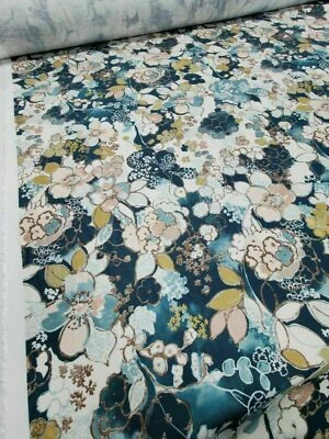 Edinburgh Weavers Brooke Midnight Blue Gardinenstoff Meterware