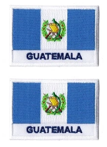 2 x Guatemala Flag Iron on Patch Embroidered for Jacket Jean Clothing Shirt P110 - Picture 1 of 5