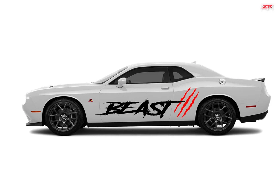 Beast Body Side Decals -Fits Dodge Challenger sxt rt gt srt scatpack - Image 1 of 1