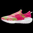 Chaussures de course Nike React Flow Road femme taille 8 neuves rose vert blanc sans lacets 