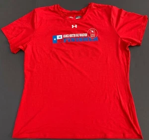 UNDER ARMOUR Women HeatGear Loose Fit Training Gym ShortSleeve T Shirt Tops L LG - Picture 1 of 3