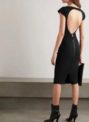 Rick Owens - Vestido Easy Sarah sarga elástica - Negro IT 38 / US 2 Foto 1 de 4