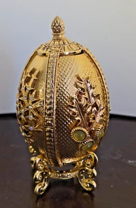 Imperial Treasures By Joan Rivers Gold Four Seasons Egg with Stand - Picture 1 of 7