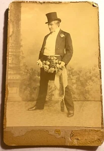 Charles Dodsworth historischer britischer Schauspieler CDV Blumenkarte "4x6,5" RAR - Bild 1 von 2
