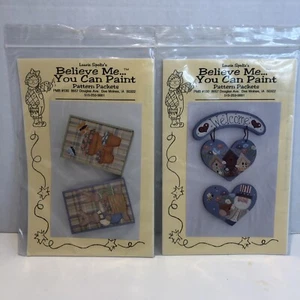 2 Laurie Speltz's Believe Me You Can Paint Pattern Packets Hanging Heart Memory - Picture 1 of 5