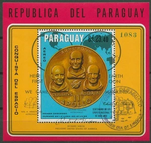 Paraguay 1970 Goldmedaille Armstrong Collins Block 136 gestempelt (C80502) - Picture 1 of 1