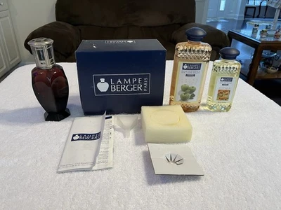 "Lámpara Berger Lámpara de Aceite Catalítica Marrón Ámbar París Fragancia Oro Superior 7"" con Relleno" Foto 1 de 4