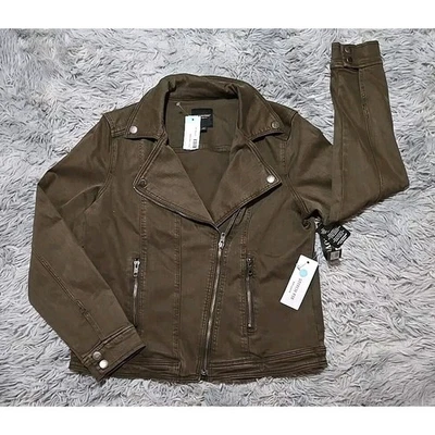 Liverpool Лос-Анджелес женщин Moto куртка размер M оливковый новый с Ярлыками - Изображение 1 из 4