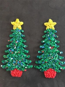 CHRISTMAS TREES Melted Plastic Popcorn CHIPS 1970 DECORATION COLLECTIBLE GREETER - Picture 1 of 4