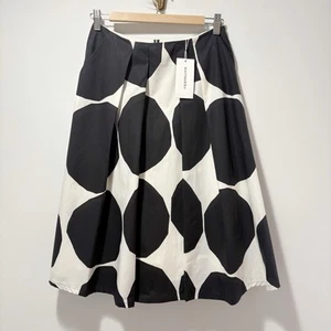 Gonna donna Marimekko nuova taglia media 40 grigio malva fiori tasche - Foto 1 di 16