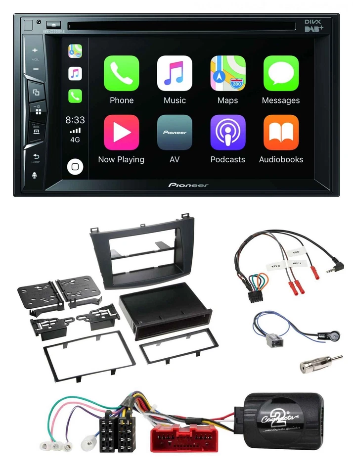 Pioneer Lenkrad USB DVD Bluetooth DAB 2DIN Autoradio für Mazda 3 09-13 analog - Bild 1 von 4