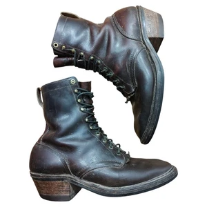 Vintage Mens Packer Kiltie Logger Boots  Whites? Danner? 11 C Leather Brown - Picture 1 of 17