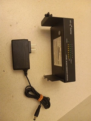 ON Q home -  8-Port 10/100 ethernet Switch model # 364781-01 with power cord - Image 1 of 4