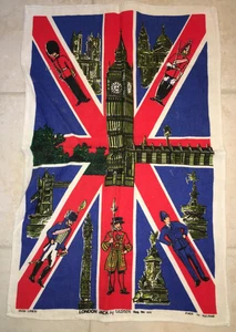 NEW LONDON ENGLAND BOBBY POLICE RED 100% LINEN tea dish hand Towel Kitchen 28X18 - Picture 1 of 2