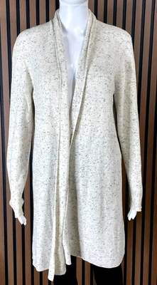 Cárdigan de algodón suéter crema L Eileen Fisher para mujer acogedor elegante preppy al aire libre Foto 1 de 4