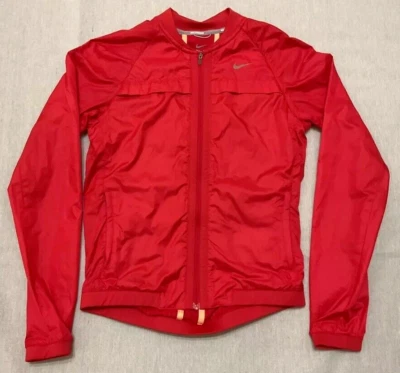 Nike Dri Fit Running Sphere Bomber Red Jacket Women’s Size XS, 520336-659 - Image 1 of 4