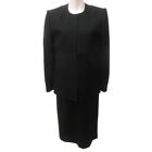 Costume Nina Ricci noir configuration formelle veste robe cérémonie 9AR env. M d'occasion