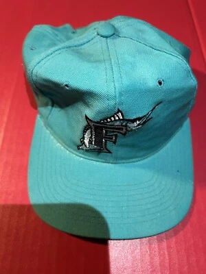 Florida Marlins Starter MLB Vintage Miami Teal Snapback Sports Hat Baseball Cap - Image 1 of 4