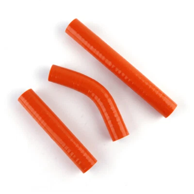 FIT KTM250SX 250SX 2007-2009 SILICONE RADIATOR COOLANT HOSE KIT ORANGE Foto 1 de 4