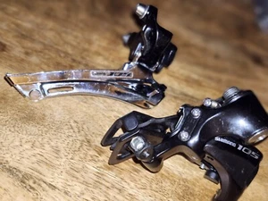 Shimano 105 2x10 Derailleur Set Black- Front 105 5700 & Rear 5600 VGC Japan - Picture 1 of 11