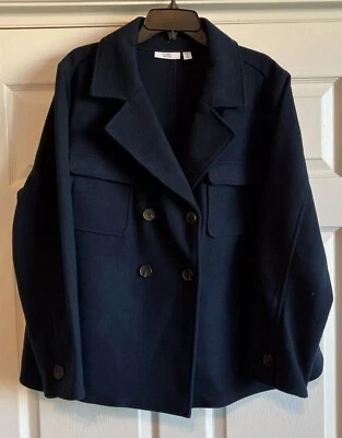Chaqueta para mujer talla grande Croft & Barrow doble botonadura azul marino talla 1X nueva con etiquetas $68 Foto 1 de 4