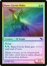 Rune-Cervin Rider FOIL Shadowmoor NM White Common MAGIC MTG CARD ABUGames