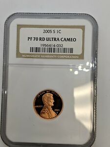 2005-S Lincoln Cent 1C Memorial Reverse NGC PF 70 RD ULTRA CAMEO