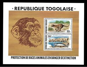 Togo 1977 - Animals, World-Wide Fund For Nature - Souvenir Sheet - C320A - MNH