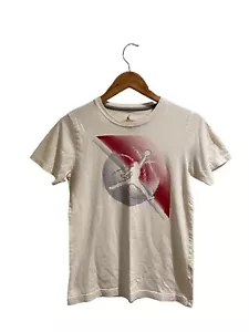 Air Jordan Basketball T Shirt White Boys Size Large 10-11 Good Condition - Picture 1 of 11