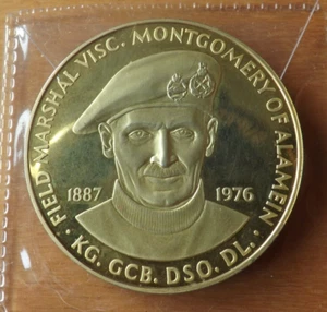 Britain Field Marshall Montgomery Of Alamein Silver Medallion 1976 Proof Grade. - Picture 1 of 3