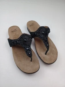 Dansko Pamela Beaded Boho Leather Flip Flop womens Eur 41 US Size 9.5  - Picture 1 of 12