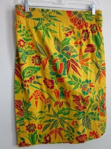 Falda Lápiz ESCADA Margaretha Ley Talla 34/6 FLORAL Algodón Cintura Elástica Alemania - Imagen 1 de 3