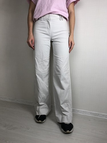 Pantalone palazzo donna Burberry London cotone gamba larga vintage Italia