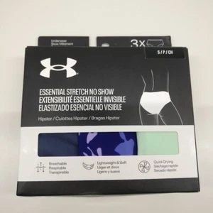 NEW Under Armour Women's UA Essential Stretch 3-Pack No Show Hipster  SIZE SMALL - Picture 1 of 5
