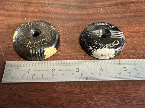 2pc Vintage Bake light ~Water Faucet ~Barn Handle Knob Valve Steampunk~FREE SHIP Cover