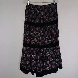 Lucia Lukken Besenstiel Rock Damen Medium Blumen Stufen Boho Landhaus Romantisch - Bild 1 von 10