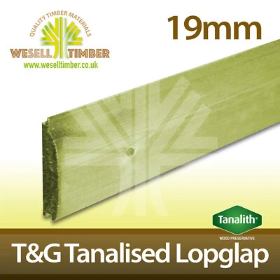 19mm T&G Tanalised Loglap Pressure Treated Pack of 10 Various Sizes 3m - 4.8m - Image 1 of 2