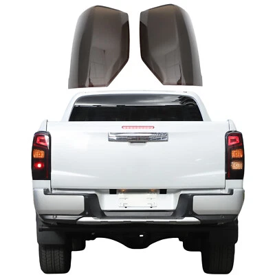 Smoked Black Rear Tail Light Guard Cover Trim Bezels For Mitsubishi L200 2019+ — 第 1/4 张图片