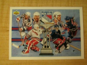 1992-93 Upper Deck Hockey President's Trophy #34 New York Rangers - Picture 1 of 2