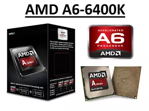 AMD A6-6400K Dual Core Processor 3.9 - 4.1 GHz, 1 MB Cache, Socket FM2, 65W CPU - Picture 1 of 5