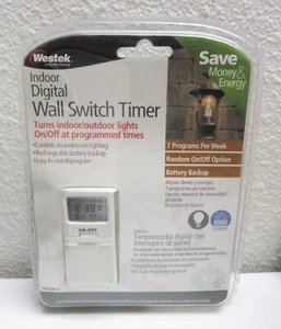 NEW Sealed WESTEK DIGITAL WALL SWITCH TIMER, TMDW10, Indoor Programmable On/Off - Picture 1 of 2