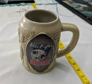 Hermosa piedra de cerveza cerámica de los New England Patriots 30 oz - ¡Hecha en Brasil! - Imagen 1 de 7